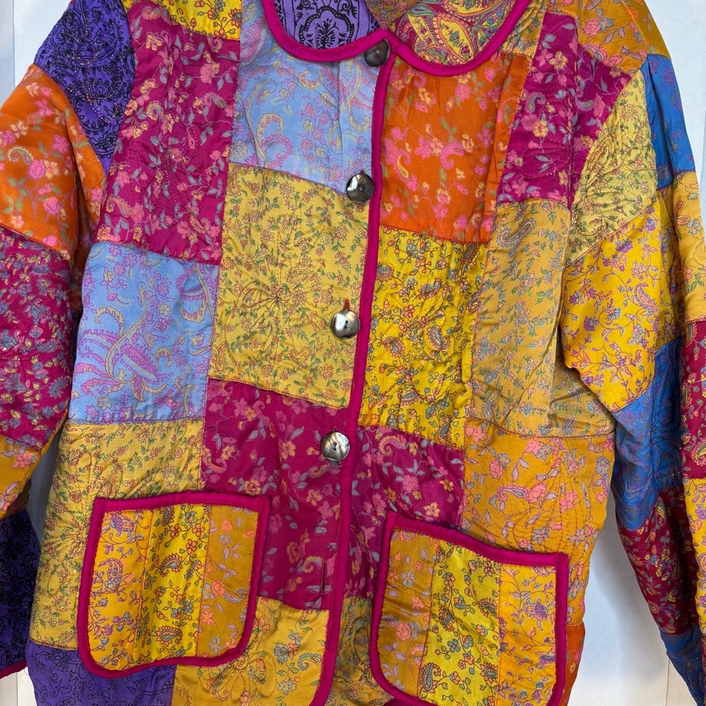 Willow Ridge- Patchwork Quilted Button-Front Jack… - image 5